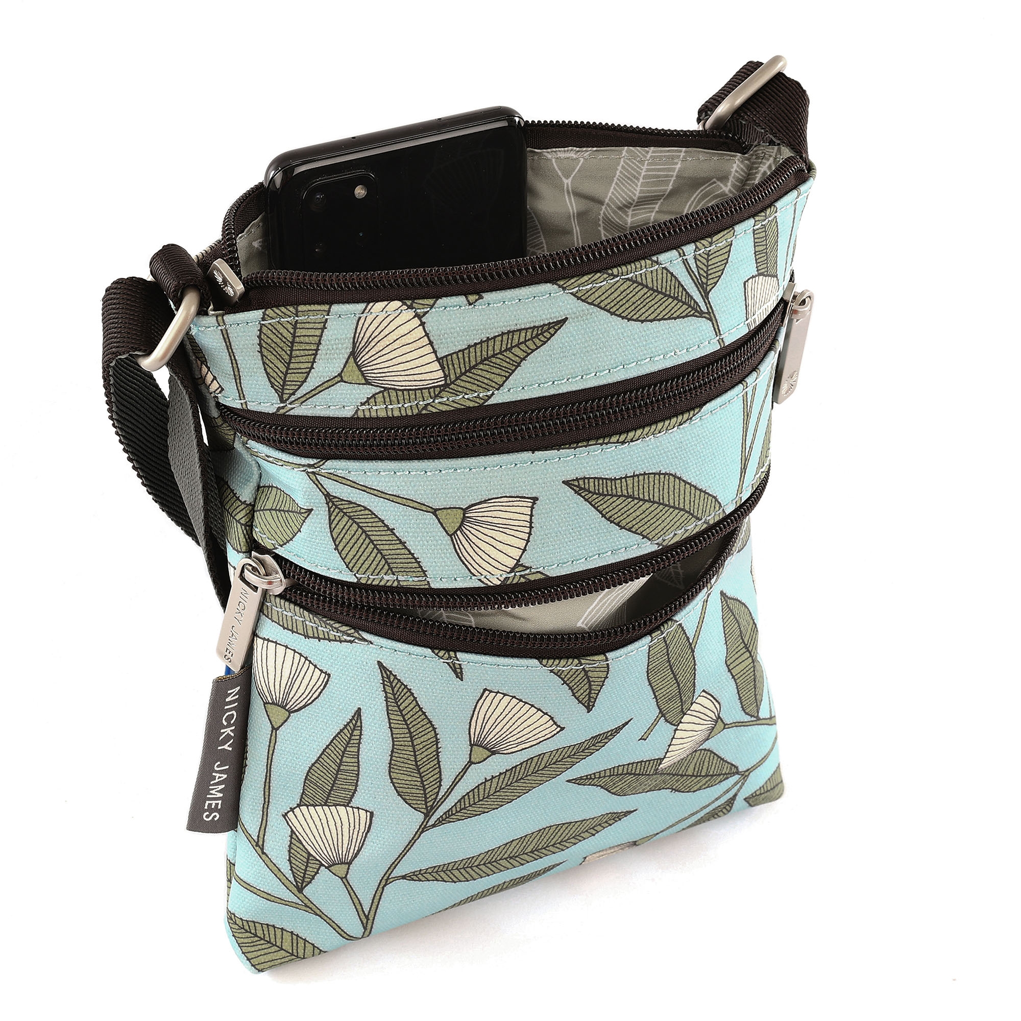 Green Leaves Mini Crossbody Bag