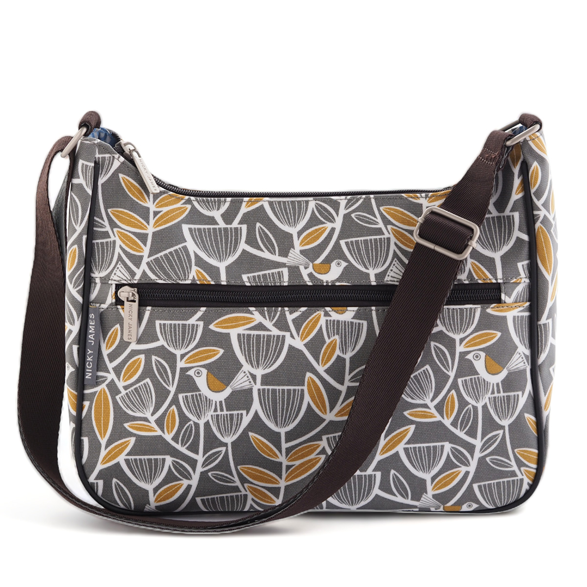 Grey Bird Hobo Bag 