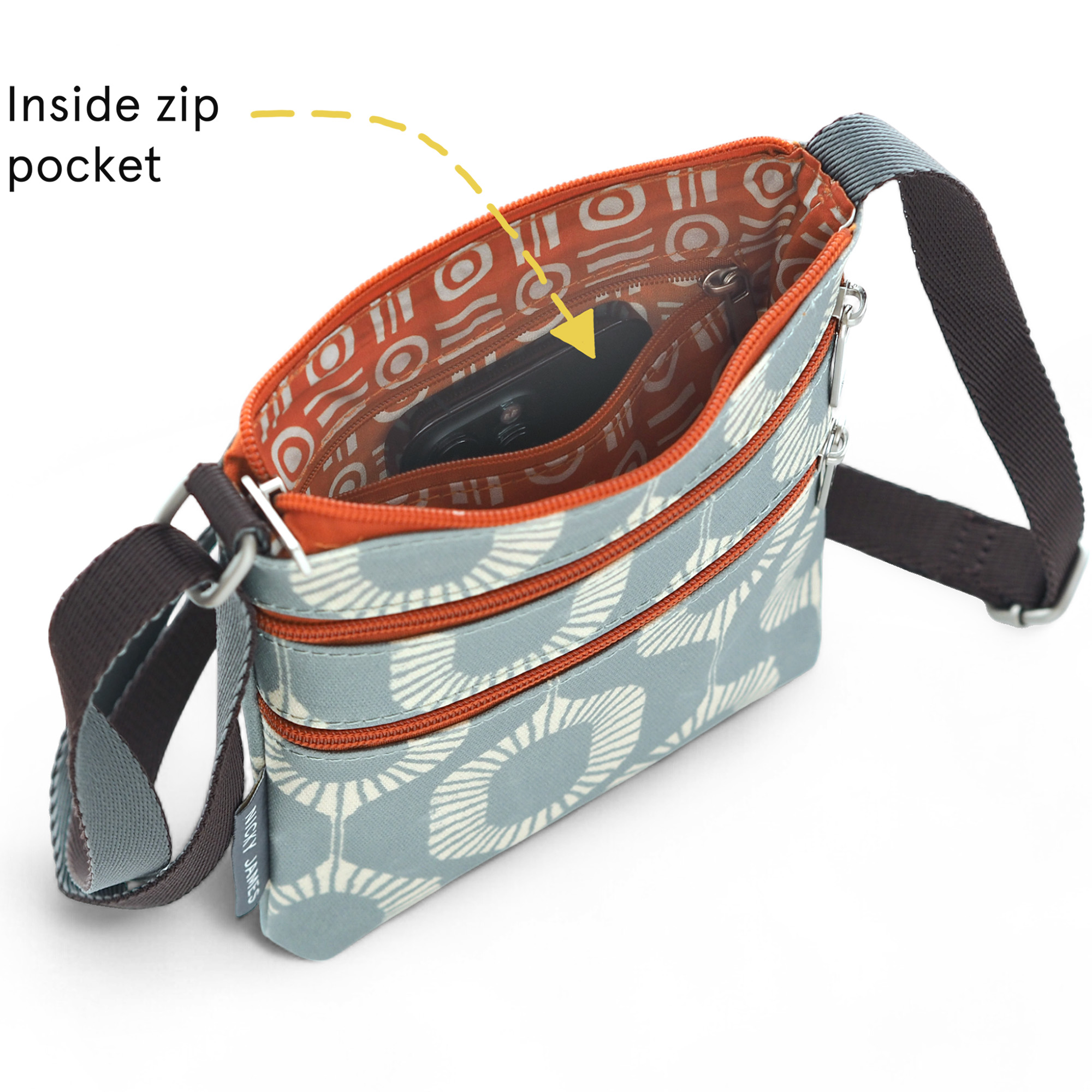 Seed Pod Blue Mini Crossbody Bag