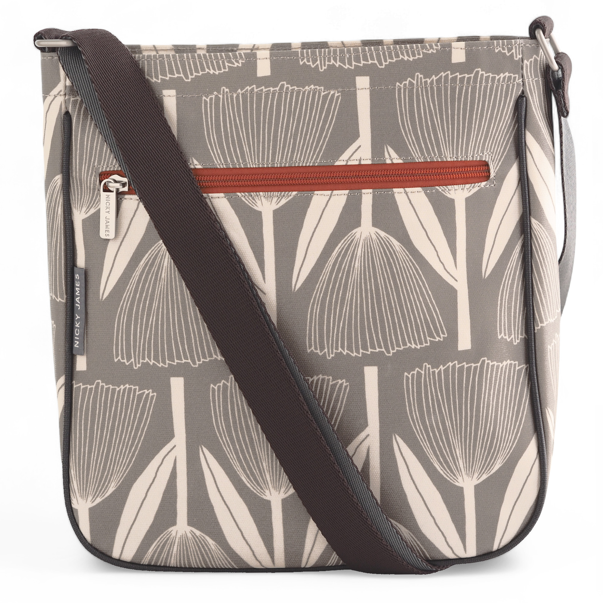 Winter Flower Large Crossbody Bag